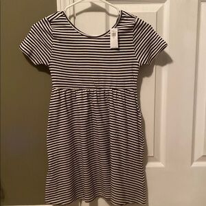 Striped Black and White Girls Dress